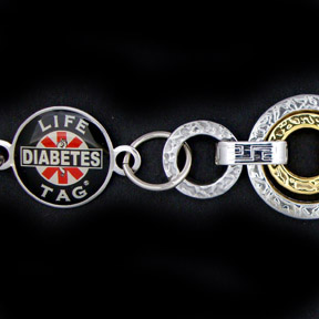 LIFETAG Medical ID Stainless and Gold Clad Bracelet LIFETAG, Medical ID, Stainless,  Gold, Plated, Bracelet